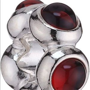 COPY - Pandora Cabochon Garnet Moonstone Spacer